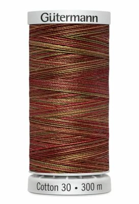 Gutermann Cotton 30 # 4010 VARIEGATED BROWNS, 300m Embroidery, Quilting Th - Image 1 of 2