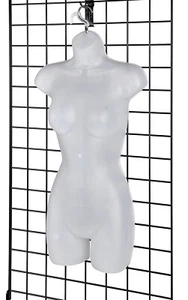Female Hanging Form w Hook Clothing Displays Torso Fits 5 to 10 Mannequin Molded - Picture 1 of 9