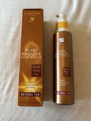 Gel autobronceador tintado Lancôme Flash nuevo en caja 5 oz. Botella Foto 1 de 4