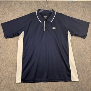 MLB Baseball Polo Shirt Dark Navy Blue White Size 3XL Golf Casual New 176 - Picture 1 of 5