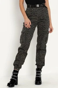 Blackmilk Jungle Leopard Cargo Pants size 14 - Picture 1 of 6