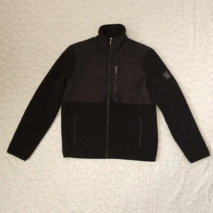Chaqueta polar negra Calvin Klein bolsillos con cremallera completa exterior Gorpcore para hombre M - Imagen 1 de 6