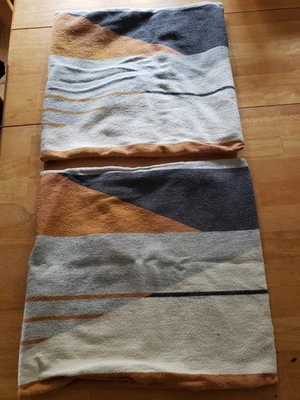 Set Of Two David Fussenegger, Made In Austria, Geometric Print Pillow Cases.  - Image 1 of 4