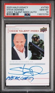 2025 Upper Deck Halo Legacy Steve Downes Master Chief Auto Inscribed PSA 10 - Picture 1 of 2