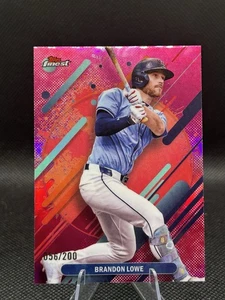 2025 Topps Finest Brandon Lowe RARE Pink Refractor /200 #204 RAYS 2196 - Picture 1 of 2