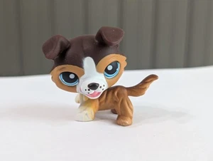Littlest Pet Shop LPS #237 Collie Hund offenes Maul blaue Augen - authentisch - Bild 1 von 3