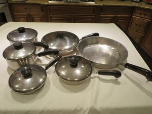 Revere Ware Kochgeschirr Kupferboden Töpfe Pfannen Deckel 11 Stück Set - Bild 1 von 15