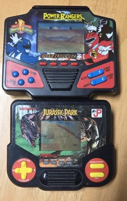Power Rangers & Jurassic Park Electronic Handheld Game 1994 Untested Lot Of 2 - Image 1 of 4