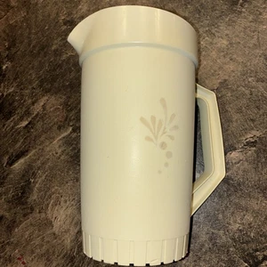 Jarra Tupperware vintage de 1 cuarto #800-6 cosecha de almendras tapa con botón pulsador de oro - Imagen 1 de 6