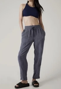 Pantalones al Tobillo Athleta Retreat de Lino Ligeros de tiro alto Lluvia Azul Violeta S - Imagen 1 de 16