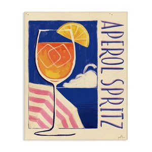Retro Aperol Spritz by Janelle Penner Unframed Food Graphic Art Print 20 In. X 1 - Picture 1 of 7