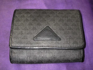 liz claiborne accessories Genuine Leather pocket billfold wallet 1984 trifold - Picture 1 of 6