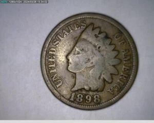 1898 indian head cent 39-438 - Picture 1 of 2