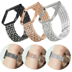 Funda protectora de repuesto de metal con correa de diamantes de imitación con correa de banda Fitbit Blaze - Imagen 1 de 22