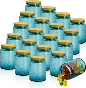 Elegant 20 Count Mini Glass Jars with Reusable Bamboo Lids - Perfect for Parties - Picture 1 of 9