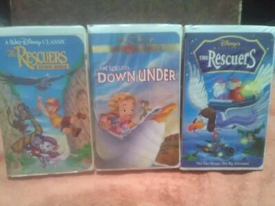 Disney's The Rescuers & Down Under (VHS) Black Diamond & Gold Edition #1142 - Image 1 of 4