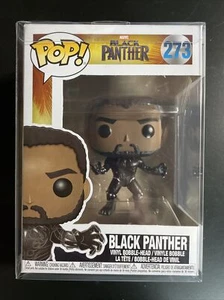Funko Pop! BLACK PANTHER #273 NEW WITH POP PROTECTOR EXCELLENT CONDITION - Picture 1 of 8
