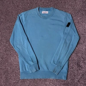 Maglione Felpa Girocollo Stone Island Blu Uomo Piccolo Cotone Ottime Condizioni - Foto 1 di 9