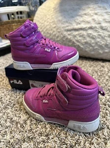 Fila F-14 IRI High-Top Leder (GS) Schuh Lila Jugend 1,5 Big Kinder Retro Sneaker - Bild 1 von 8