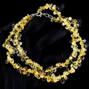 World Class Amazing Yellow Citrine 150. Cts Beaded Dazzling Necklace VK 41 E671 - Picture 1 of 3