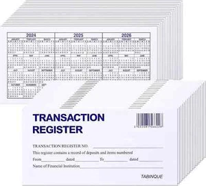 24 PCS Check Registers for Personal Checkbook, Easy to Read Checkbook Register - Picture 1 of 4