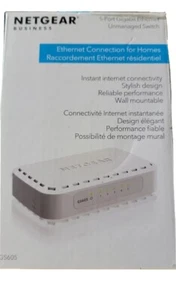 NETGEAR 5-Port Gigabit Ethernet Switch 10/100/1000 Mbps #GS605 NEW IN BOX - Picture 1 of 3