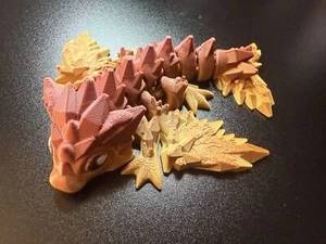 Articulated Baby Crystal Dragon Wyvern 5.5 inch Gold/Copper - Picture 1 of 4