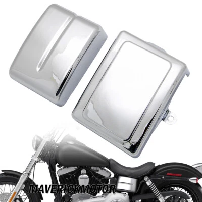 PARA '01-11 HARLEY DYNA FAT STREET BOB SUPER GLIDE BAJA BATERÍA CUBIERTA LATERAL Foto 1 de 4