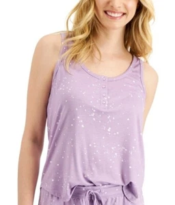 Jenni Women's Sleeveless Rayon Henley Pajama Tank Top, Lilac, Medium - Picture 1 of 1