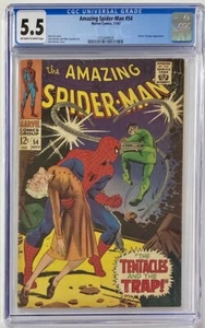 AMAZING SPIDER-MAN #54 CGC 5.5 GRADO UNIVERSAL MÉDICO APARIENCIA PULPO - Imagen 1 de 2