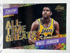 MAGIC JOHNSON 2017-18 Panini Prestige #2 All-Time Greats RAIN Parallel Insert - Picture 1 of 2