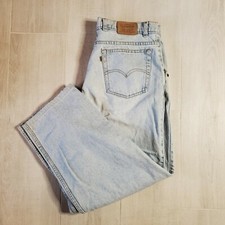 Vintage 1990s Levis 38x34 Jeans 530 Blue Gold/Brown Tab Made in USA Light Wash 