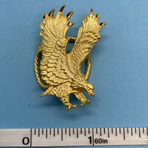 Vergoldete Schal Clip Slide Patriotisch Amerikanischer Adler Im Flug Patriot Schmuck - Bild 1 von 6