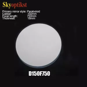 Specchio primario riflettore newtoniano parabolico D150F750mm per astrotelescopio fai da te - Foto 1 di 4