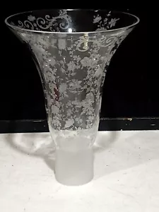 Cambridge CHANTILLY Crystal 7.5" Shade for Hurricane Candleholder Flared Top - Picture 1 of 4