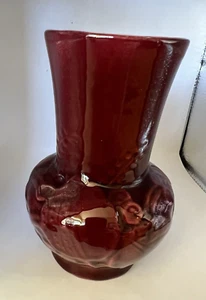 Rookwood Pottery Vase Beautiful High Gloss Pomegranite Glaze 6" Florals #6363 - Picture 1 of 16