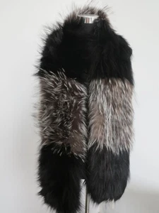 Tejido 100% Piel de Zorro Real Bufanda/Capa/Chal Envolvente 170*20 cm Mujer Capa Mixta  - Imagen 1 de 3