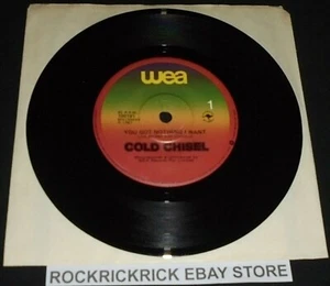 COLD CHISEL - YOU GOT NOTHING I WANT / NUMBERS FALL 7" VINYL WEA 100191 - Picture 1 of 2