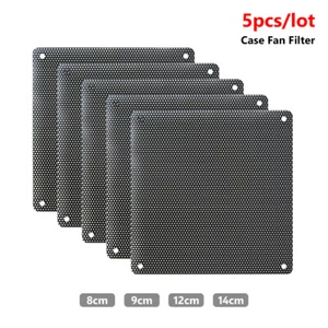 PVC DUST CLEANER PC COOLER FAN FILTER COVER COMPUTER MESH 80 90 120 140MM 5PCS - Picture 1 of 12