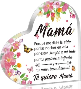 Regalos para Mamá Cumpleaños - Regalos para Mamá Regalos Acrílicos Español - Picture 1 of 12
