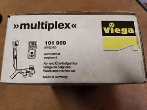 Viega Multiplex Ab-und Überlaufgarnitur 101909 Wanne Siphon Chrom 40(50)mm - Bild 1 von 4