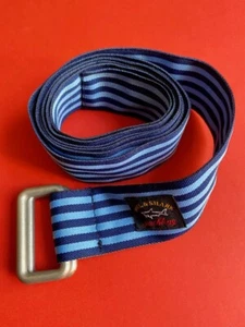 VINTAGE - Cintura Paul & Shark Yachting - Blu/Celeste a righe - 144 cm ca. - Foto 1 di 4