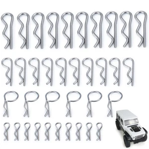 Clip carrozzeria RC piegate Springy R perni parte argento per 1/14 1/5 1/8 1/18 RC modellino auto - Foto 1 di 20