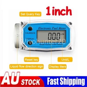 1inch Turbine Digital Diesel Water Fuel Flow Meter Oval Gear Flow Gauge NEW OZ - Picture 1 of 12