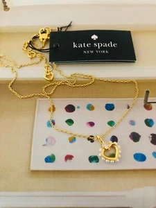 Collar Colgante Corazón Perlas Imitación Cristal Tono Dorado Kate Spade New York - Imagen 1 de 11