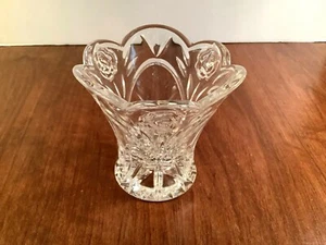 Princess House Crystal American Rose Candle Holder - Picture 1 of 8