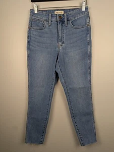 Madewell Women's Jeans Curvy Roadtripper Skinny 27P High Rise Cropped Raw Hem - Picture 1 of 12