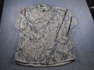 Vintage Mossy Oak Shirt Mens Extra Large Green Camo Hunting Made in USA - Picture 1 of 10
