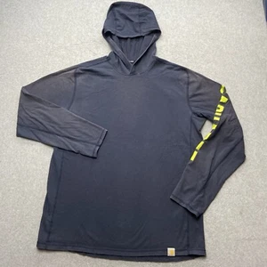 Carhartt Spell Out Distressed Hoodie Mens M Force Relaxed Fit Pullover Faded - Picture 1 of 10