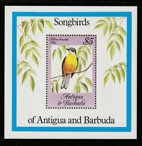 1984 ANTIGUA & BARBUDA SONGBIRDS MINI SHEET FINE MINT MNH - Picture 1 of 1